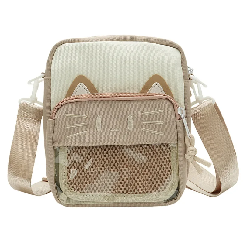 Mini torebka Ita Harajuku z haftem kota Khaki