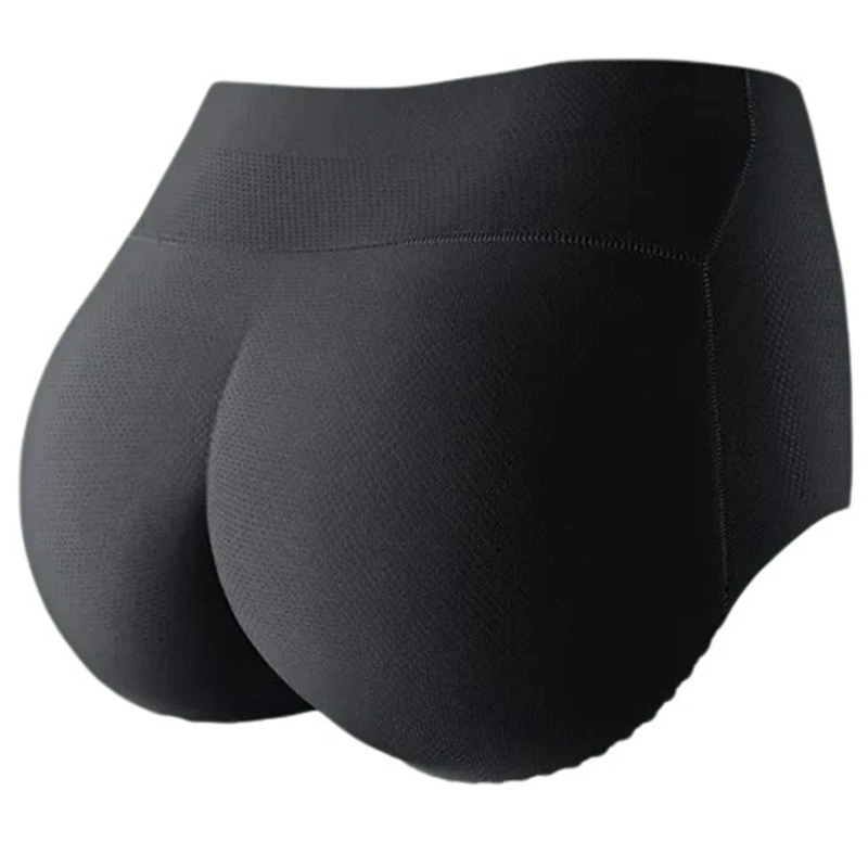 Modelujące majtki damskie z wyściółką push-up Czarny