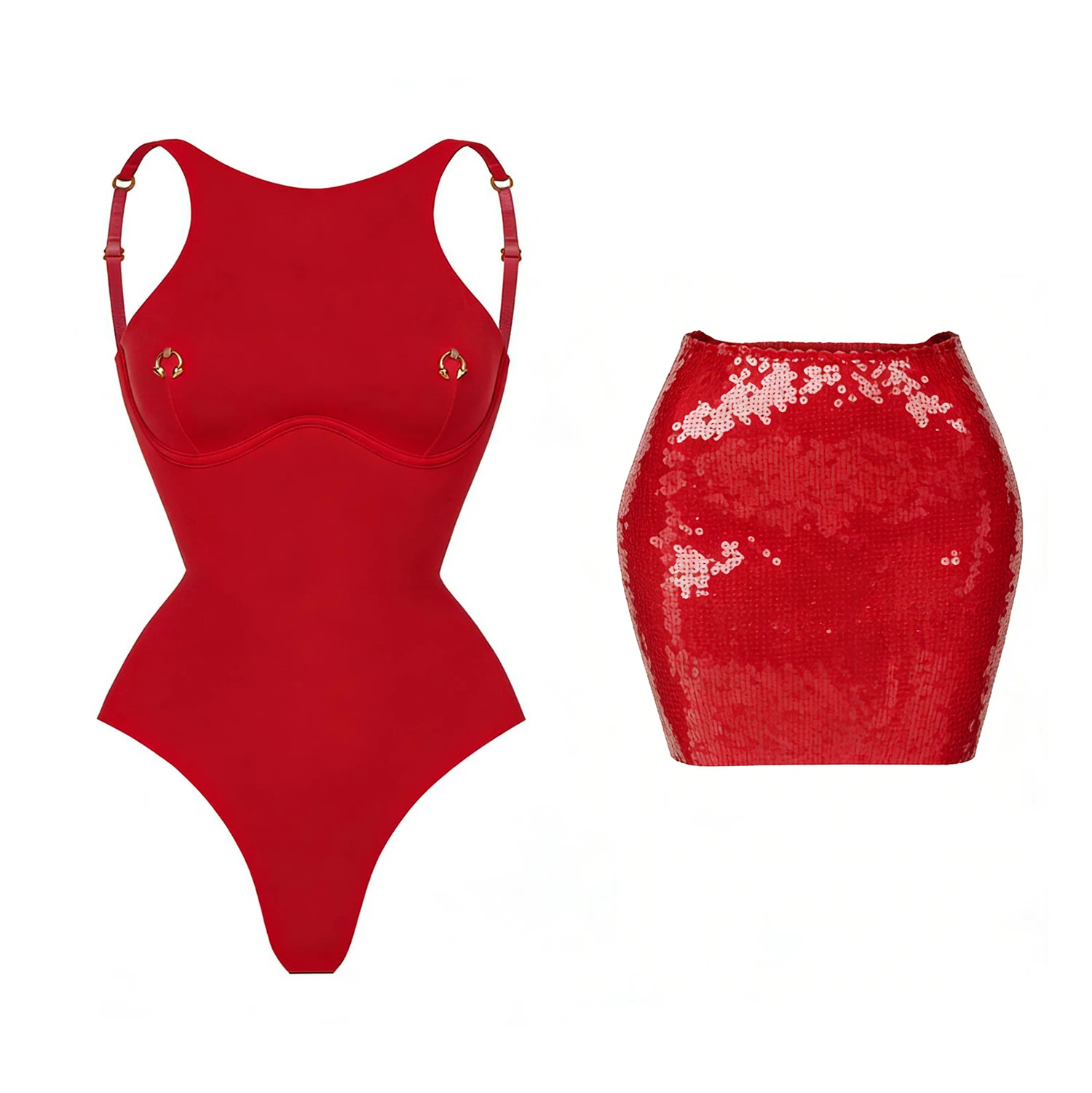 Monokini push-up wysoko wycięte dwuczęściowy strój kąpielowy 2026 Ciemnozielony