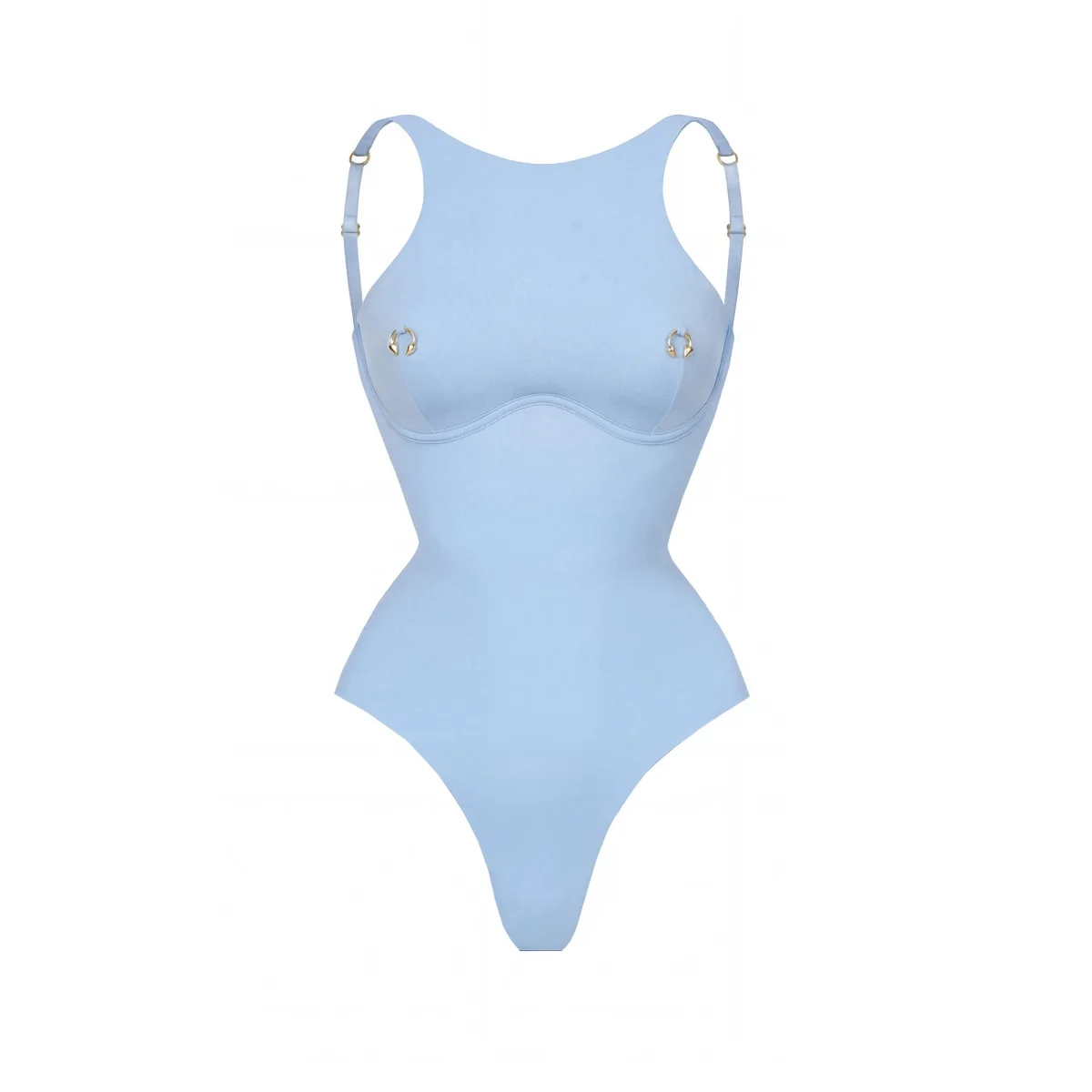 Monokini push-up wysoko wycięte dwuczęściowy strój kąpielowy 2026 Imbir