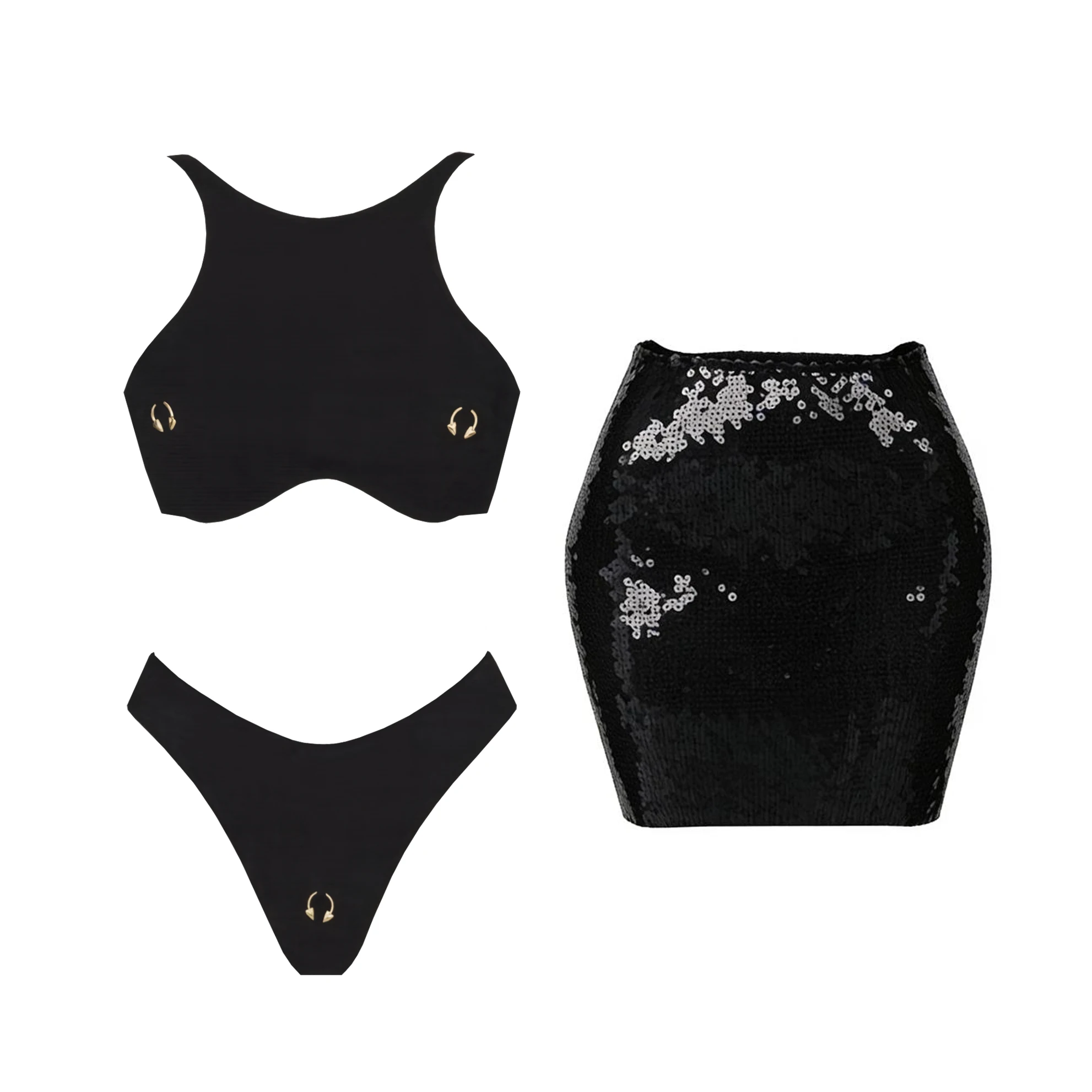 Monokini push-up wysoko wycięte dwuczęściowy strój kąpielowy 2026 Kolba