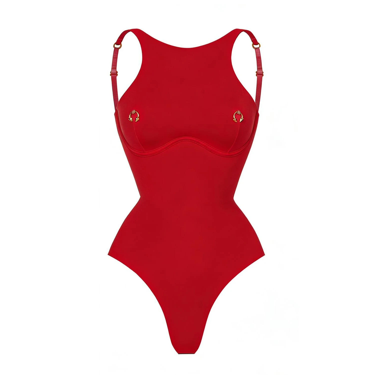 Monokini push-up wysoko wycięte dwuczęściowy strój kąpielowy 2026 Królewski niebieski