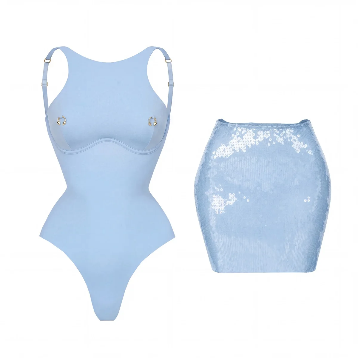 Monokini push-up wysoko wycięte dwuczęściowy strój kąpielowy 2026 Morela