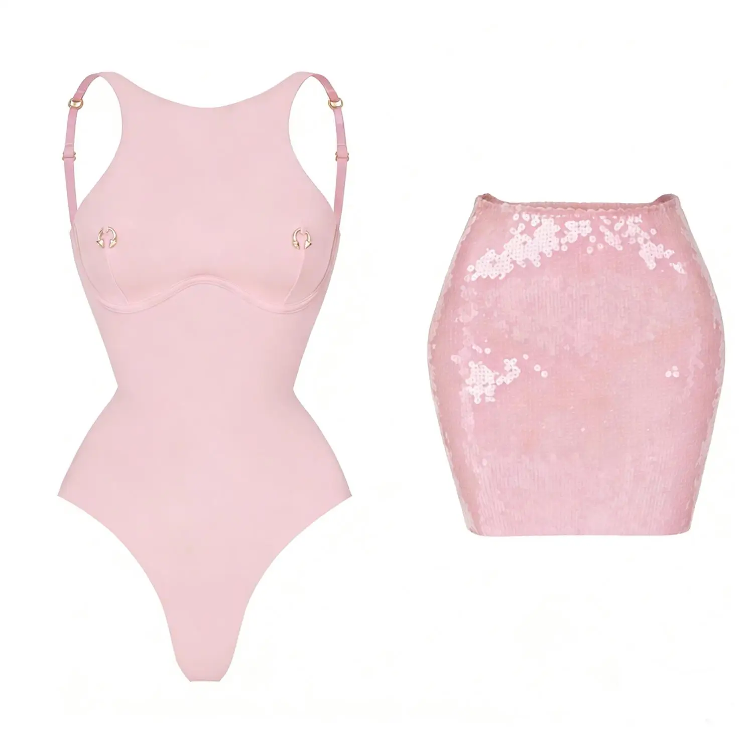 Monokini push-up wysoko wycięte dwuczęściowy strój kąpielowy 2026 Szmaragdowa zieleń