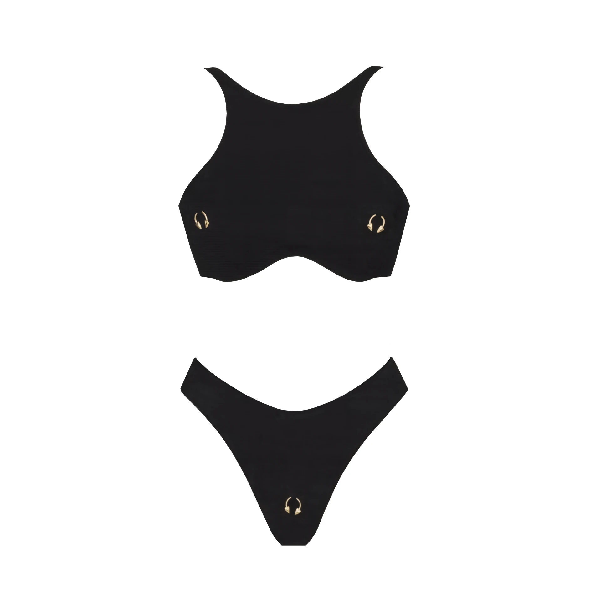 Monokini push-up wysoko wycięte dwuczęściowy strój kąpielowy 2026 Zielony