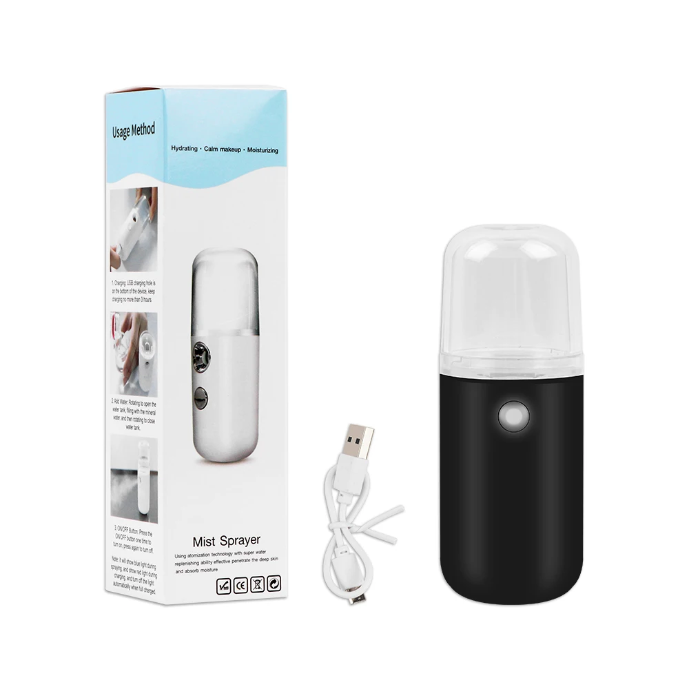 Nano parowiec do twarzy USB nawilżający mgiełka do cery Jasnozielony