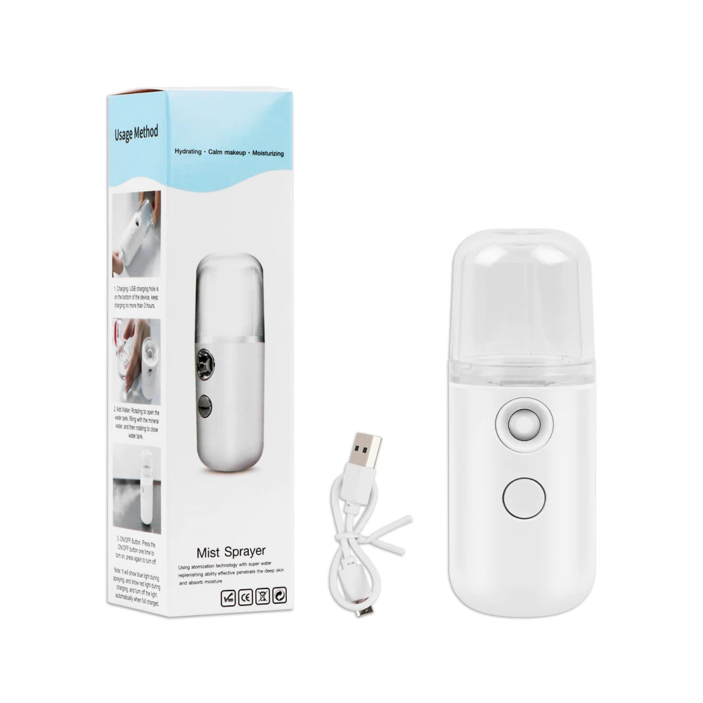 Nano parowiec do twarzy USB nawilżający mgiełka do cery Jasnożółty
