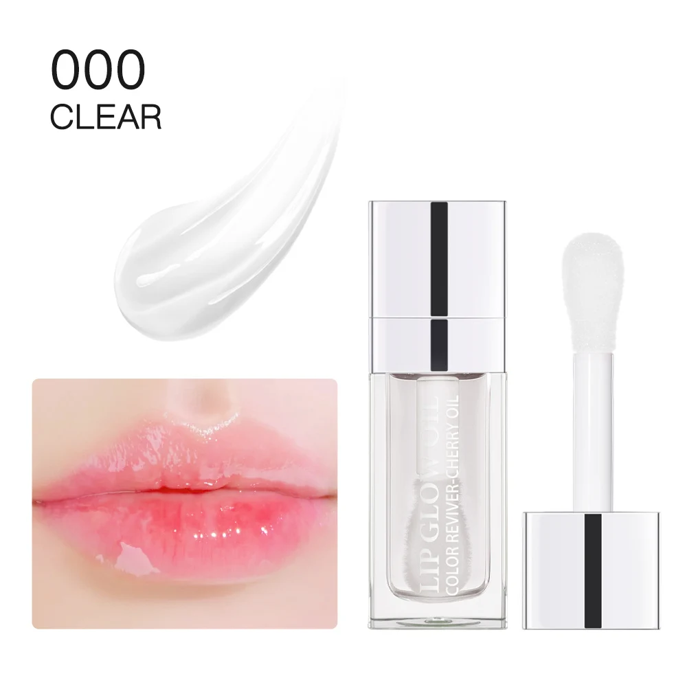Nawilżający olejek glow do ust — przezroczysty tint, suche usta Jasnożółty