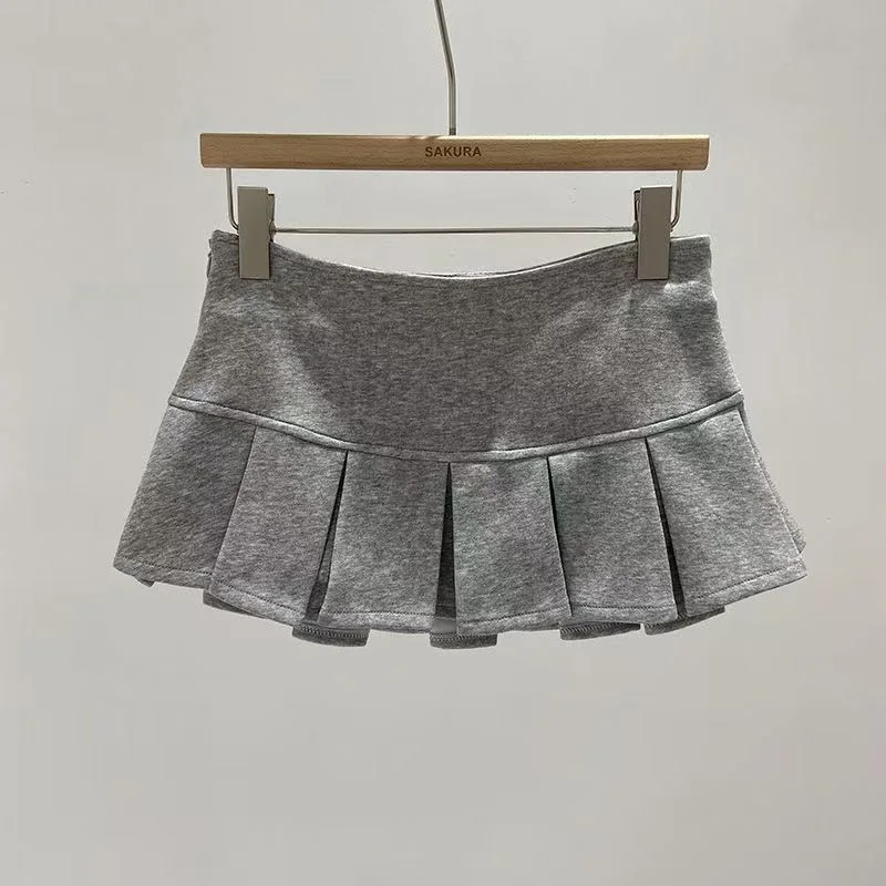 Obcisła mini spódniczka z zamkiem — elegancki wieczorowy look Szary