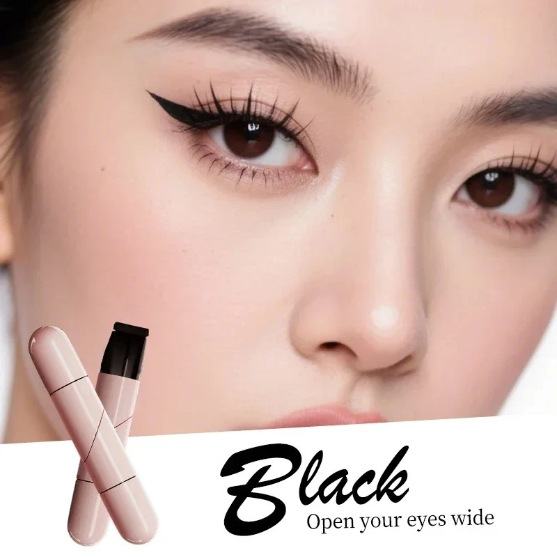 Obrotowy eyeliner ze stempelkiem do kociego oka — czarny i brązowy Armijna zieleń