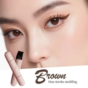 Obrotowy eyeliner ze stempelkiem do kociego oka — czarny i brązowy Błękitny
