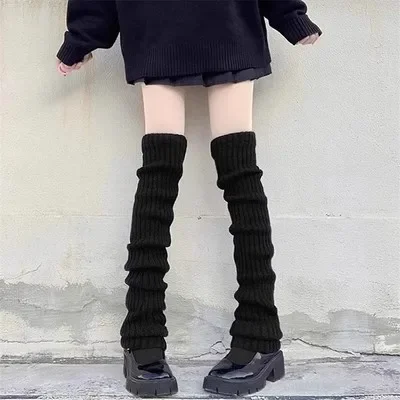 Ocieplacze na nogi w stylu Lolita — dziane, długość 40–70 cm Złoto