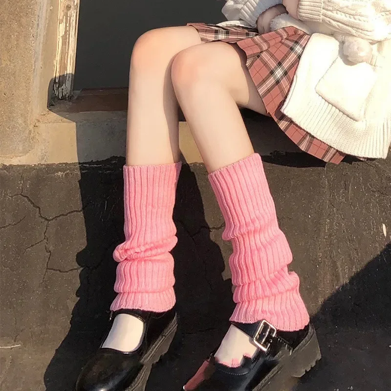 Ocieplacze na nogi z koronką i kokardką w stylu Lolita – japoński Y2K Szary