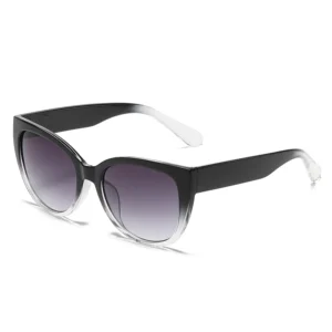 Okulary przeciwsłoneczne damskie cat eye z gradientem UV400 Czarny