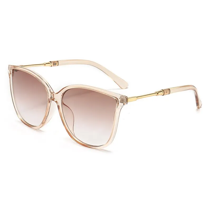 Okulary przeciwsłoneczne damskie cat eye vintage z lustrzanymi soczewkami Brązowy