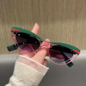 Okulary przeciwsłoneczne damskie cat eye vintage marki projektant Inne