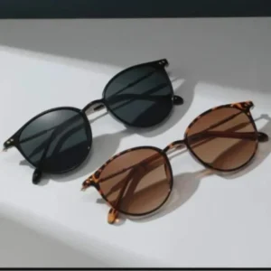 Okulary cat eye wąskie w stylu vintage, zestaw 2 sztuk Zielony