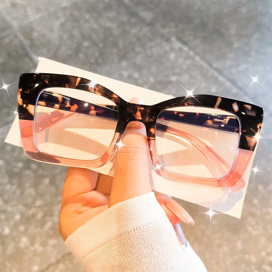 Okulary do czytania cat eye z dużymi oprawkami w stylu vintage Wielo