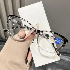Okulary do czytania damskie cat eye z filtrem światła niebieskiego Czarny