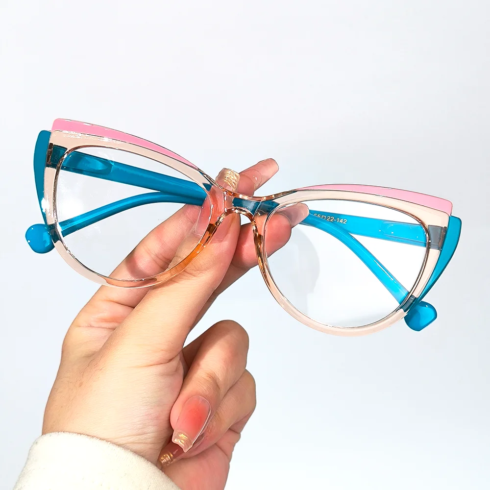 Okulary do czytania cat eye dla kobiet w stylu retro, moce od +1,0 do +4,0 Wielo