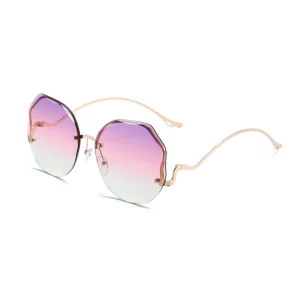 Okulary przeciwsłoneczne damskie oversize cat eye z ochroną UV400 Kawa