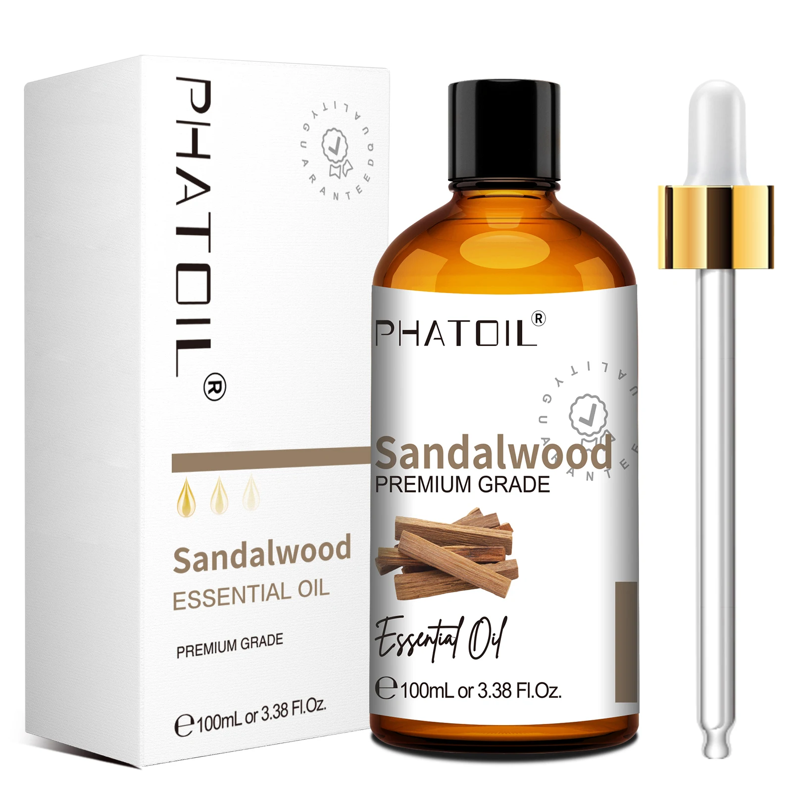 Olejek eteryczny PHATOIL 100ml – eukaliptus, lawenda, sandałowiec i wanilia Beżowy