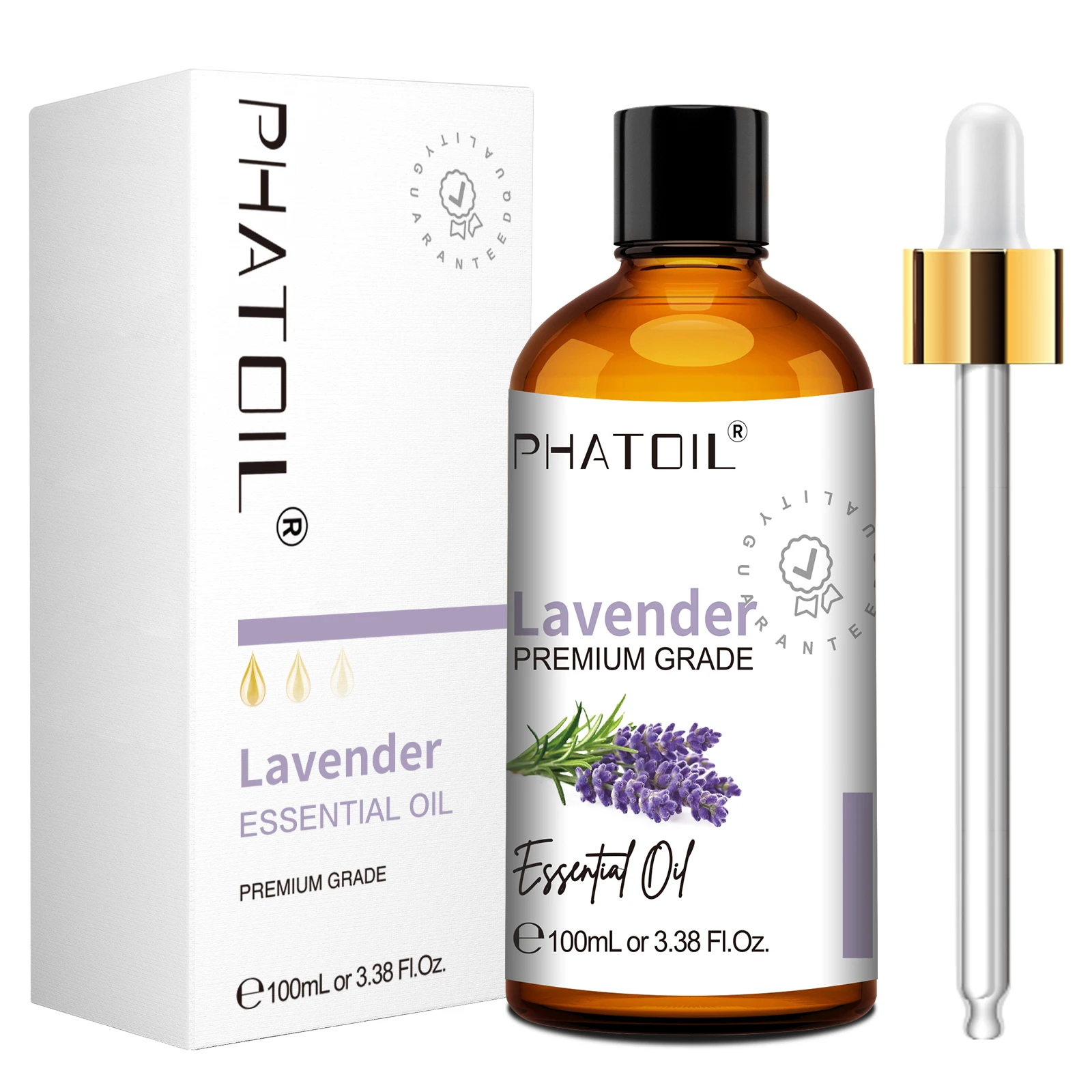 Olejek eteryczny PHATOIL 100ml – eukaliptus, lawenda, sandałowiec i wanilia Fioletowy