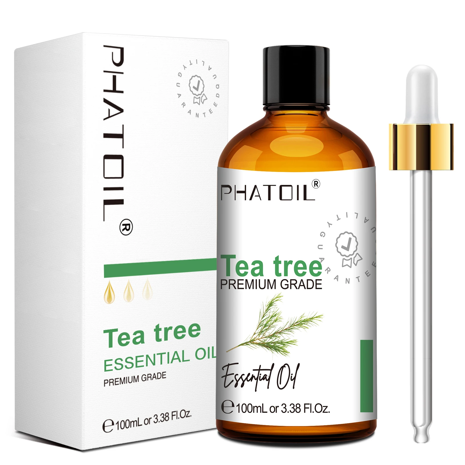 Olejek eteryczny PHATOIL 100ml – eukaliptus, lawenda, sandałowiec i wanilia Zielony