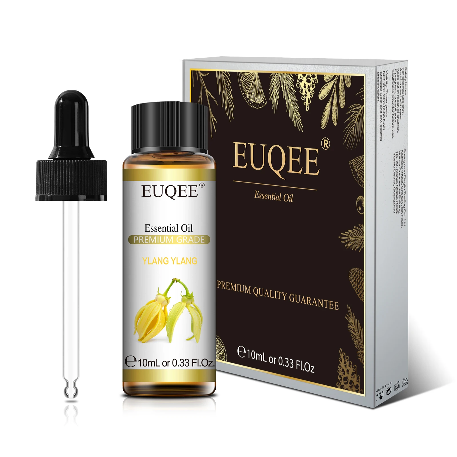 Olejek zapachowy EUQEE 10ml – seria kwiatowa lawenda, róża, jaśmin i ylang Niebieski