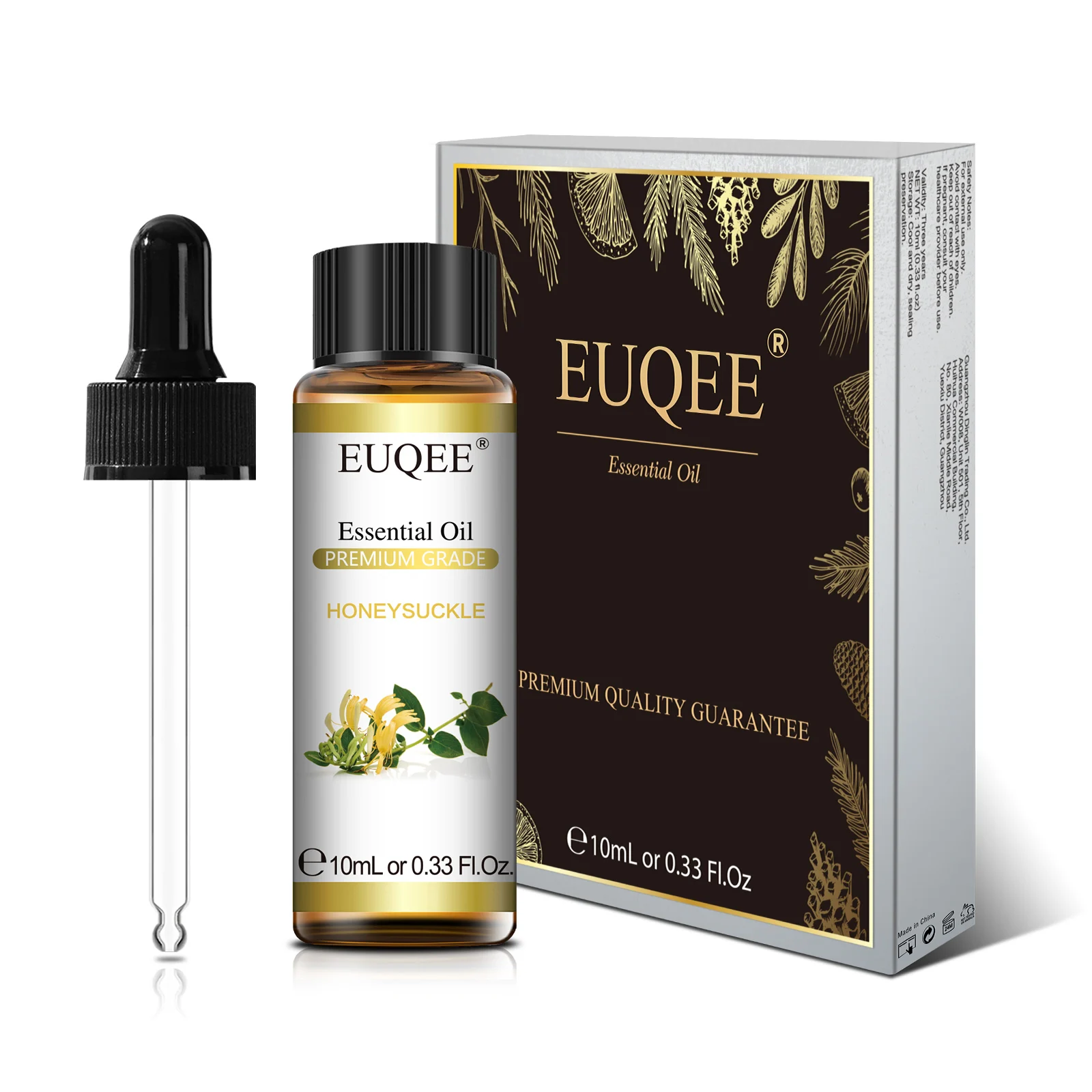 Olejek zapachowy EUQEE 10ml – seria kwiatowa lawenda, róża, jaśmin i ylang Złoto