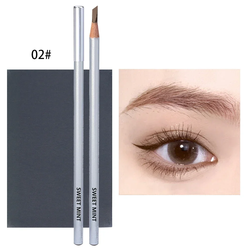 Ołówek do brwi microblading efekt naturalnych włosków wodoodporny Błękitny