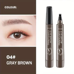 Ołówek do brwi microblading z 4 końcówkami — naturalny efekt Biały
