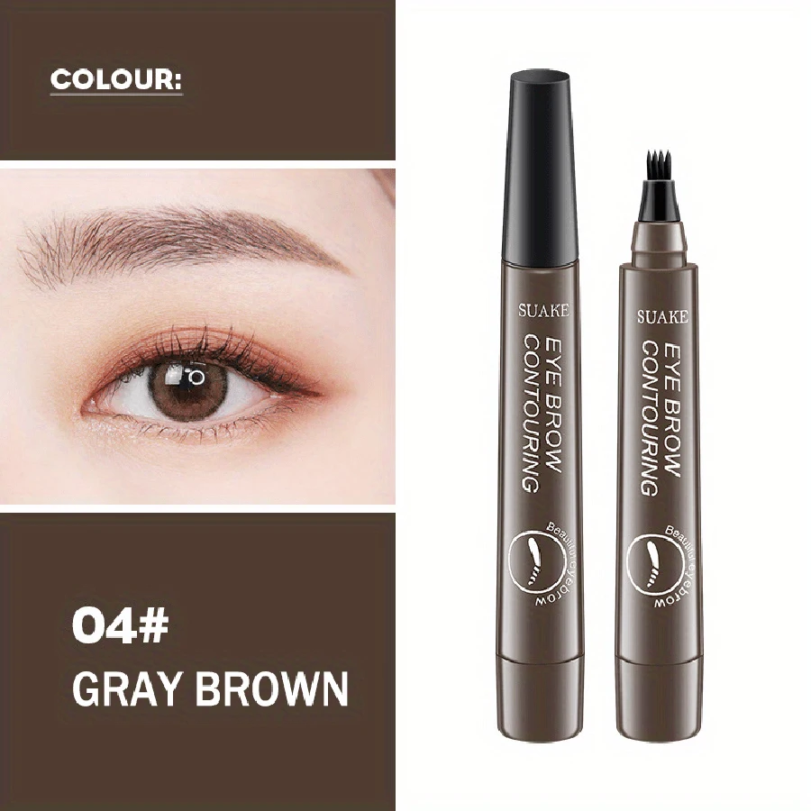 Ołówek do brwi microblading z 4 końcówkami — naturalny efekt Biały