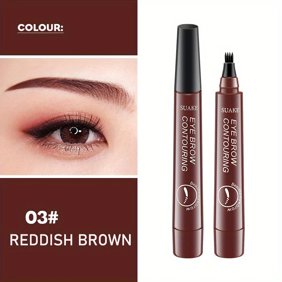 Ołówek do brwi microblading z 4 końcówkami — naturalny efekt Zielony