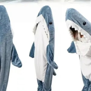 Onesie rekin – zimowa jednoczęściowa piżama kombinezon Niebieski