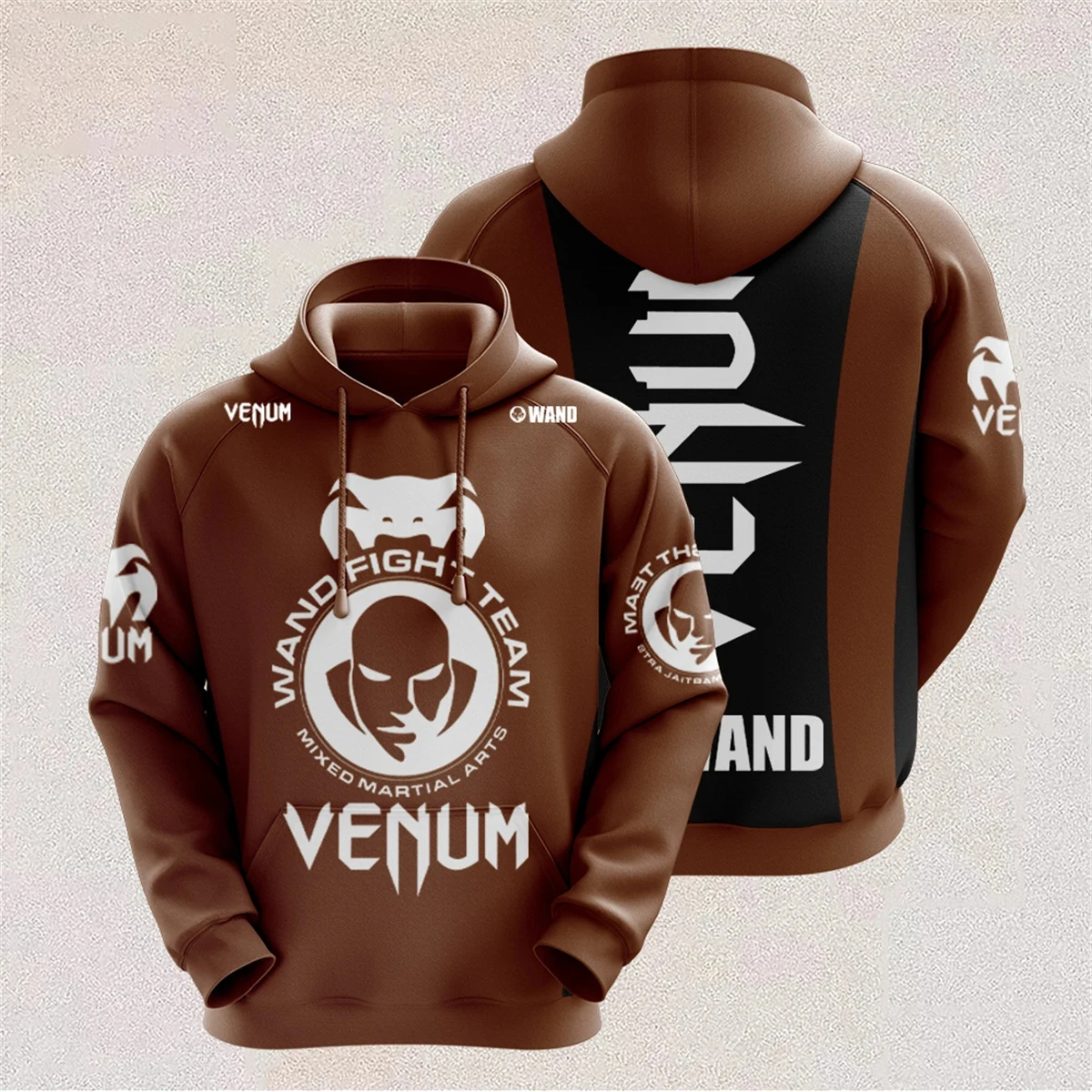 Oversize bluza z kapturem streetwear unisex Armijna zieleń
