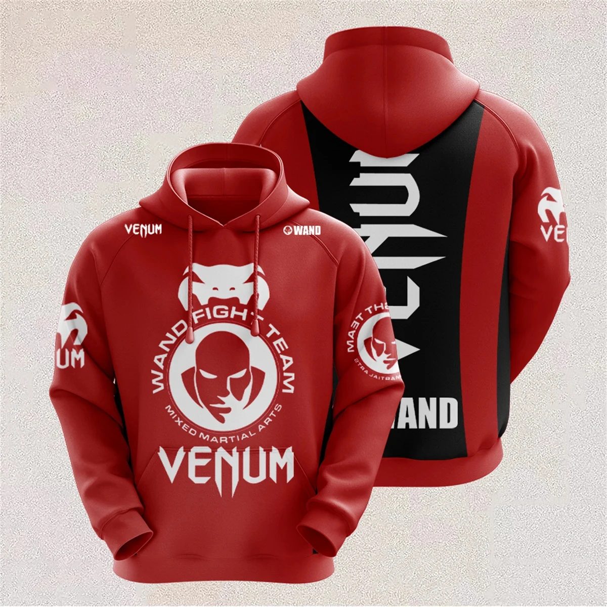 Oversize bluza z kapturem streetwear unisex Błękitny