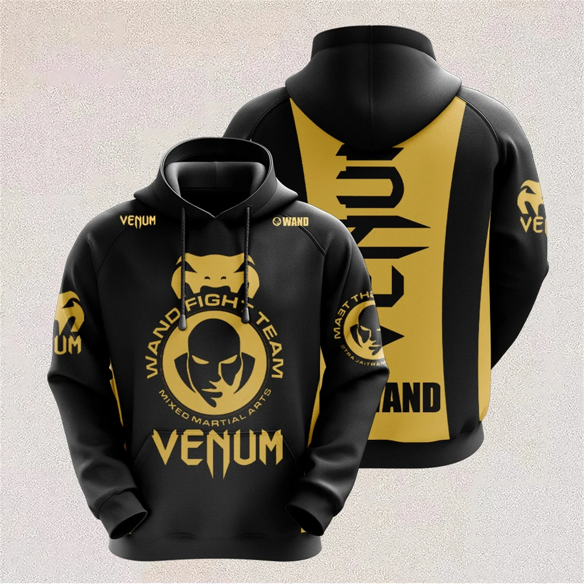 Oversize bluza z kapturem streetwear unisex Niebieski