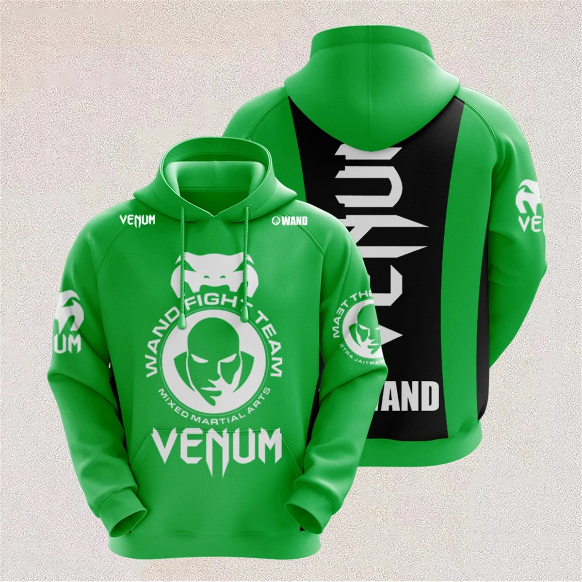Oversize bluza z kapturem streetwear unisex Szary