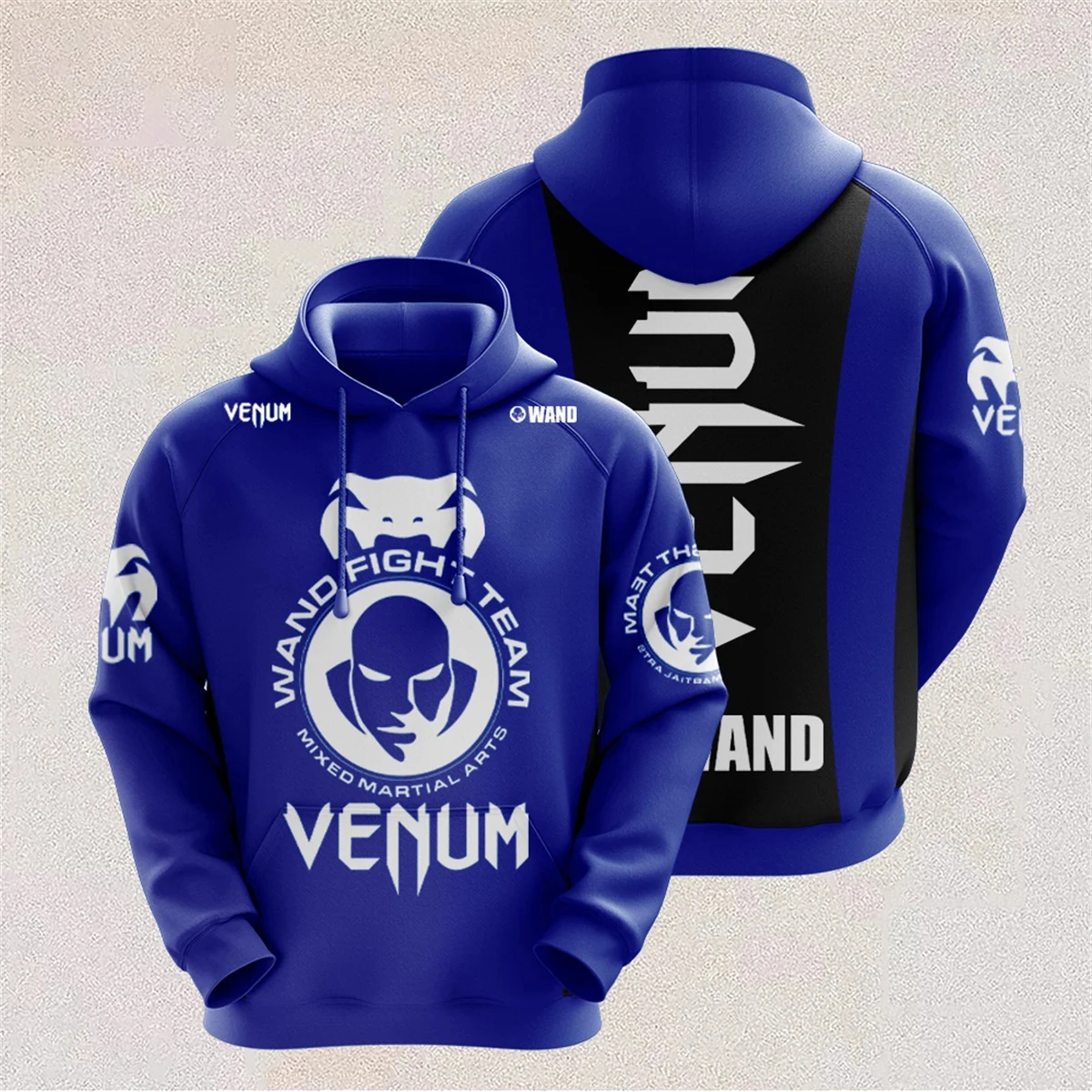 Oversize bluza z kapturem streetwear unisex Złoto