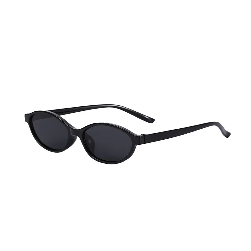 Owalne okulary przeciwsłoneczne damskie w stylu Y2K Zielony