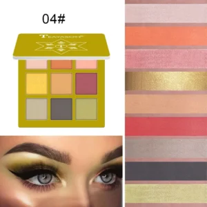 Paleta 9 cieni do powiek nude w odcieniach ziemi Biały