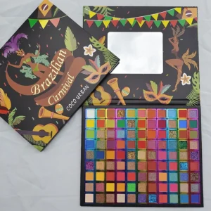 Paleta 99 cieni Brasilia karnawał – shimmer mat cekiny Armijna zieleń