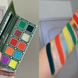 Paleta cieni do powiek 10 kolorów wegańska wysoka pigmentacja Armijna zieleń