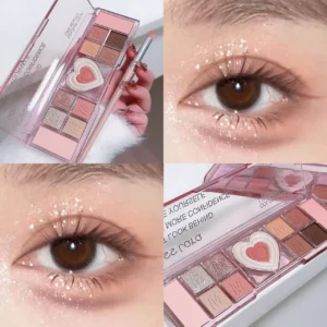 Paleta cieni do powiek 12 kolorów różowe brązowe koreański makijaż mat Armijna zieleń