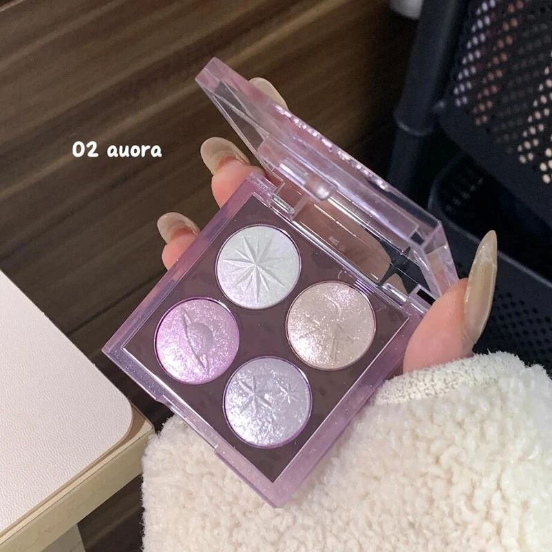 Paleta cieni Planet 4 kolory diament aurora metalik shimmer Błękitny