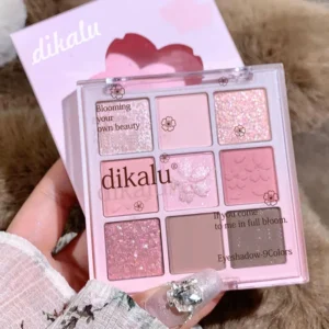Paleta cieni do powiek Sakura 9 kolorów — nude, róż i brąz Armijna zieleń