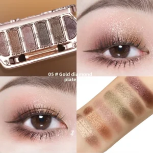 Paleta Cieni Vinnie Bear 6 kolorów shimmer mat rozświetlacz Jasnoszary