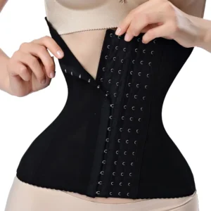 Pas modelujący talię - gorset wyszczuplający sylwetkę Czarny