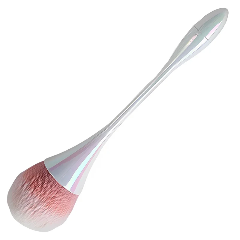 Pędzel do pudru w różowym złocie – miękki do makijażu i manicure Niebieski